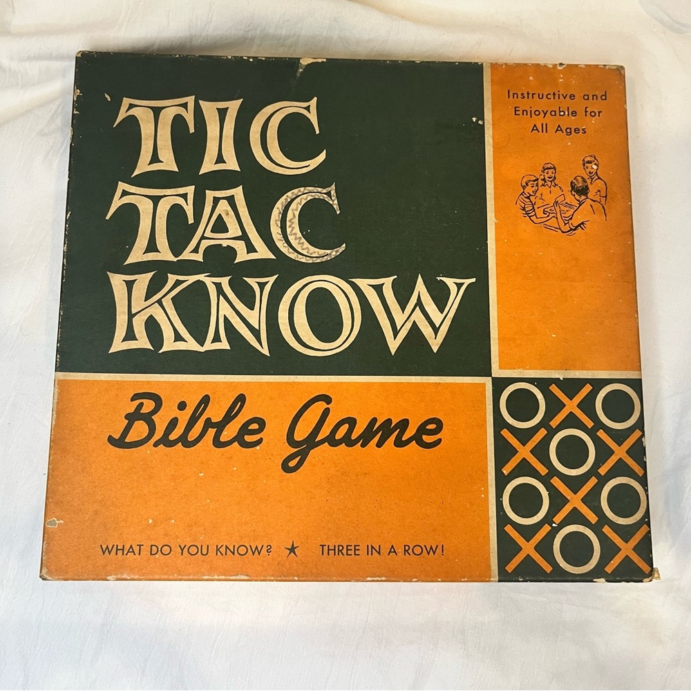 1964 Tic Tac Know Bible Game Collectible Antique Games, Bible Memory Association